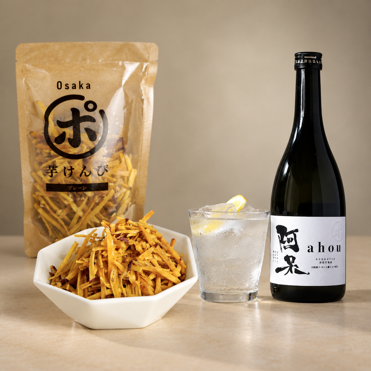 オオサカポテト芋けんぴ＆芋焼酎 阿呆